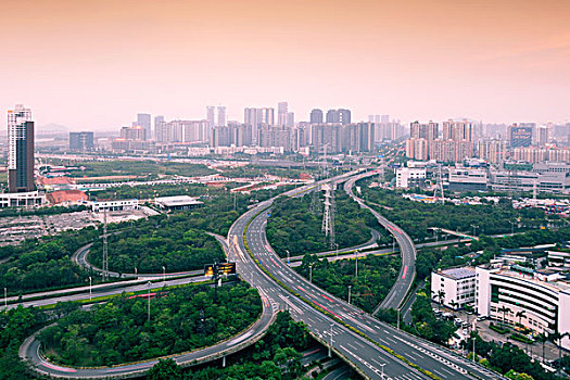 中国广东深圳南山都市风光