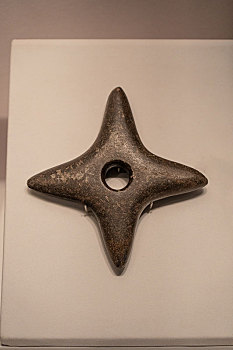 秘鲁印加博物馆藏印加帝国石器星形狼牙棒头