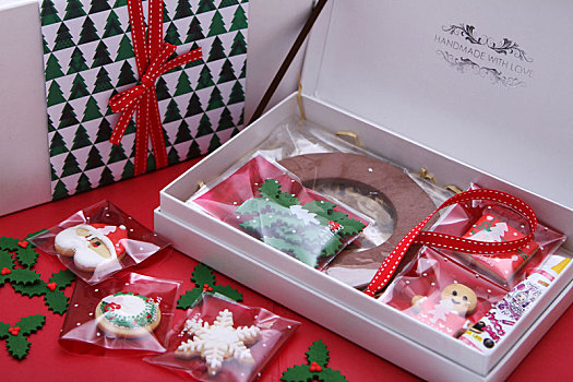 diy圣诞礼物姜饼翻糖饼干礼盒