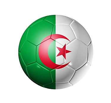 足球,球,阿尔及利亚,旗帜