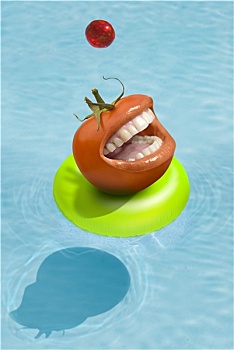 西红柿,游泳池