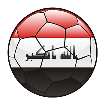 伊拉克,旗帜,足球