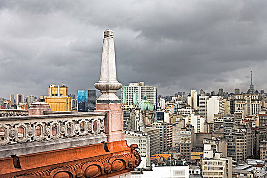 角,特写,建筑,屋顶,平台,圣保罗,巴西