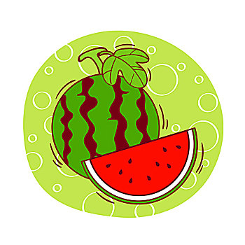 插画,西瓜南瓜子放在木盘里白底素材放在桌子上的大量蔬菜南瓜籽