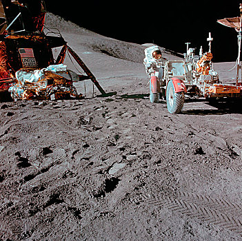 阿波罗15号,宇航员,月球车,月亮