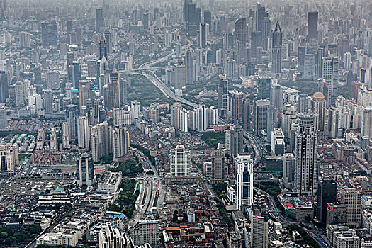 上海市区俯瞰