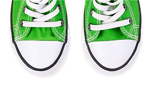 正面,绿色,运动鞋
