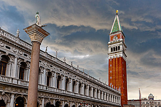 钟楼,风暴,威尼斯