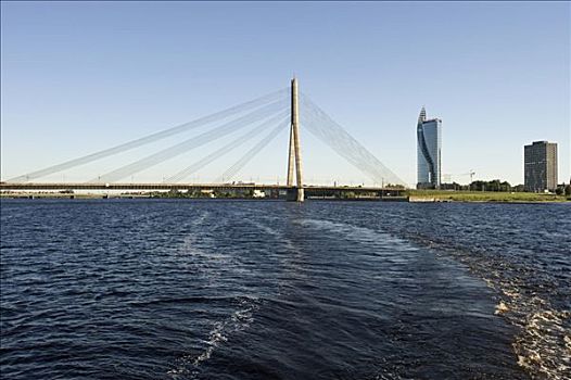 斜拉桥,里加,拉脱维亚,波罗的海国家