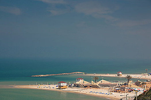 以色列,北海岸,海滩,风景