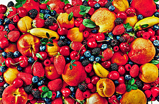 多样,水果,浆果,全画幅