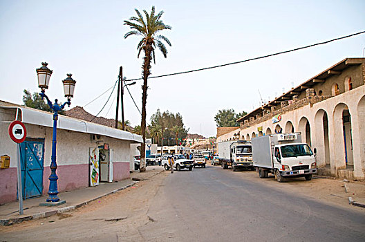 街道,乡村,贾奈特,阿尔及利亚,非洲