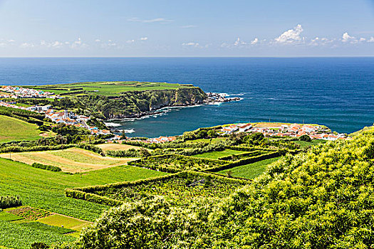 俯视图,农业,风景,波尔图,岛屿,亚速尔群岛,葡萄牙