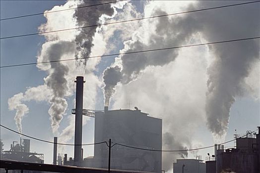 空气污染,纸,工厂,哥伦比亚河,华盛顿