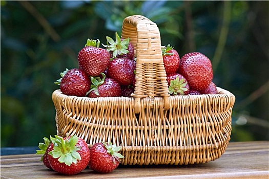 篮子,满,草莓