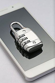 密码锁放在手机上
