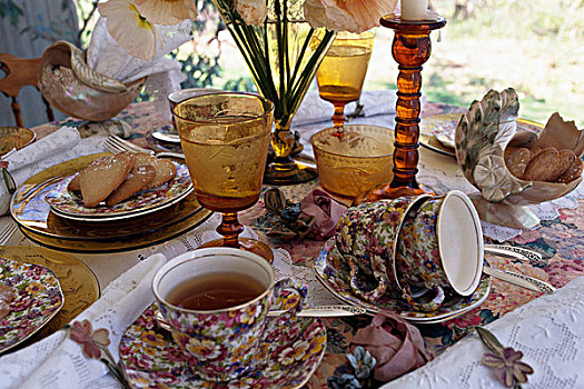 特写,药茶,茎,玻璃杯,桌子