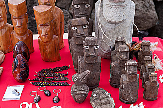 复活节岛石像,小雕像,纪念品,努伊,复活节,岛屿,智利,南美