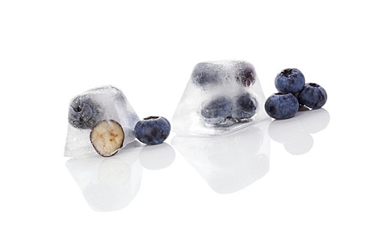 蓝莓,冰冻,冰
