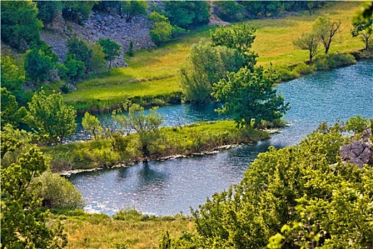 河,绿色,自然,峡谷