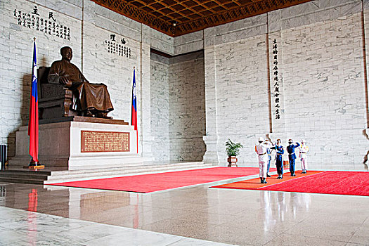 台湾,台北,中正纪念堂,卫兵换岗仪式