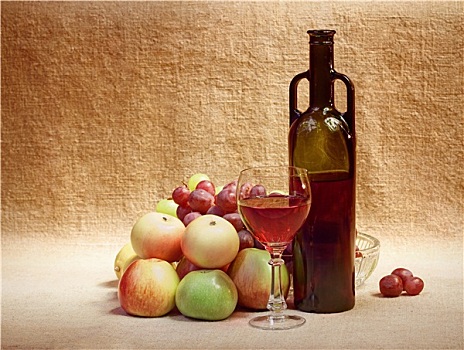 葡萄酒,水果,褐色