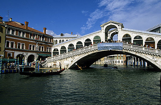 意大利,威尼斯,大运河,里亚尔托桥