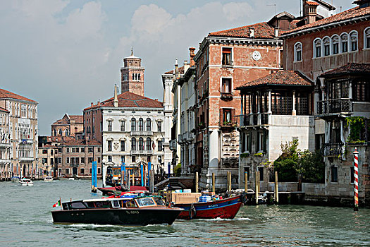 水上出租车,大运河,威尼斯,威尼托,意大利,欧洲