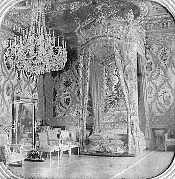 卧室,宫殿,枫丹白露,法国,迟,19世纪,早,20世纪,艺术家,未知