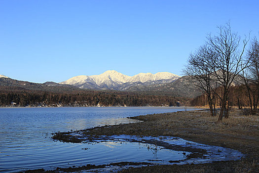 湖,冬天