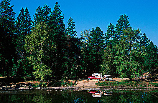 露营者,壶河,娱乐休闲区,靠近,不列颠哥伦比亚省,加拿大