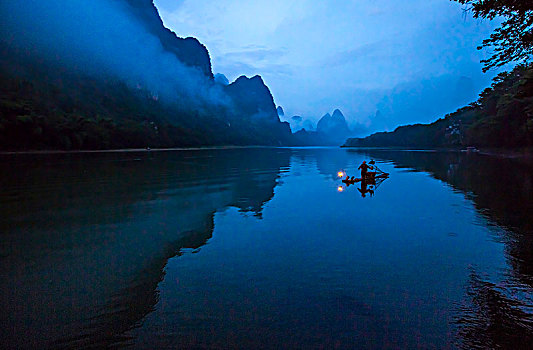 山水晚景