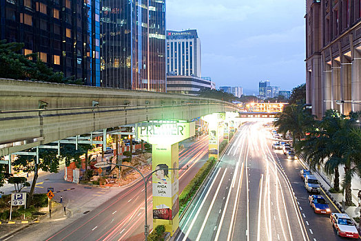 道路,单轨铁路,吉隆坡,马来西亚,亚洲