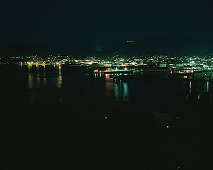 夜景,港口