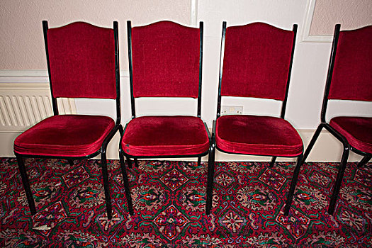 红色,天鹅绒,椅子