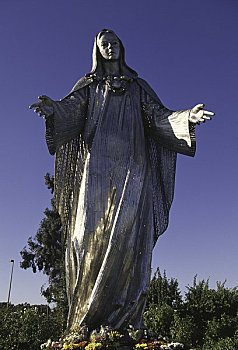 圣母玛利亚,雕塑,教堂,圣母,平和,神祠,圣克拉拉,加利福尼亚,美国