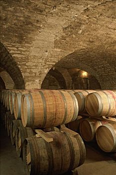 法国,卡奥尔,葡萄酒,地窖,桶