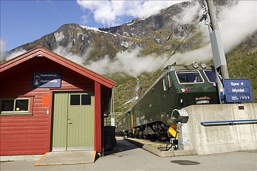 铁路,列车,车站,挪威
