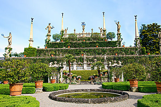 正规花园,宫殿,邸宅,贝拉岛,马焦雷湖,意大利