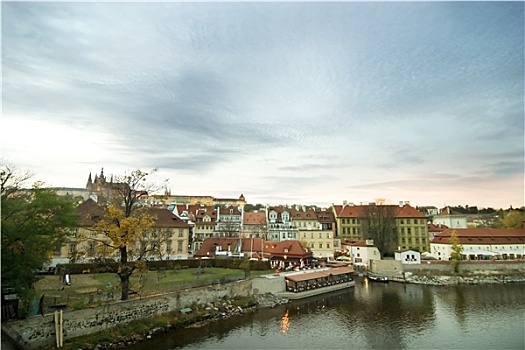 城市,城堡,布拉格