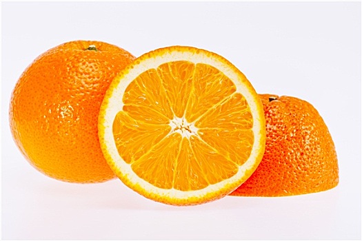 切削,水果,橙子,隔绝,白色背景,背景