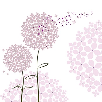 抽象,春天,紫色,绣球花