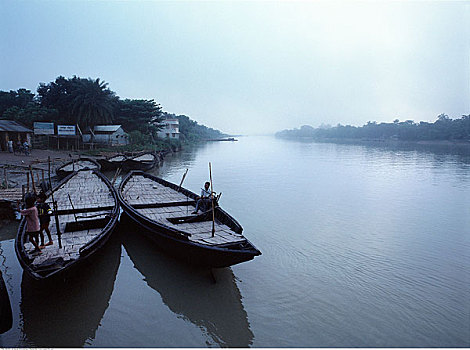 船,恒河,西孟加拉,印度