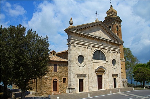 著名,教堂,蒙大奇诺,托斯卡纳,意大利