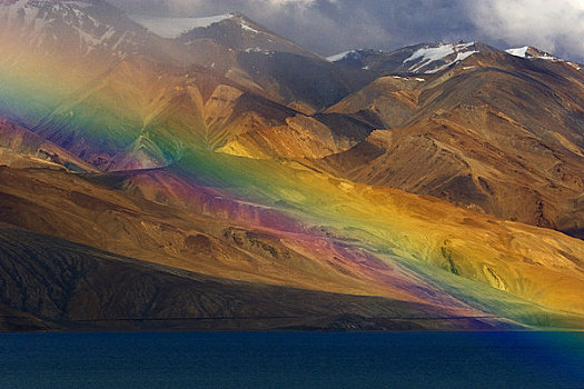 彩虹,湖,印度