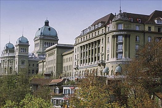 仰视,建筑,宫殿,伯尔尼,瑞士