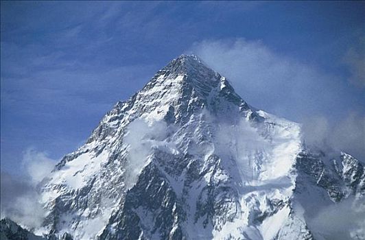 乔戈里峰,喀喇昆仑,巴基斯坦,亚洲,顶峰,雪