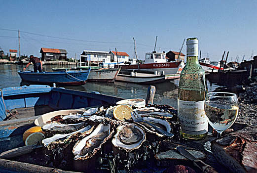 托盘,牡蛎,港口