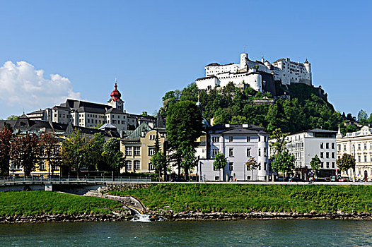 霍亨萨尔斯堡城堡,城堡,萨尔萨斯河,城市,萨尔茨堡,奥地利,欧洲