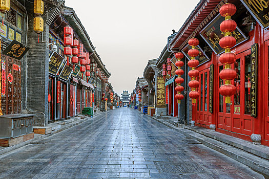 中国山西省平遥古城世界文化遗产明清老街